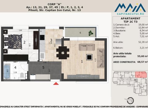 Apartament  2 cam | Pitesti Nord | Central | Langa Padure | Finisaje premium