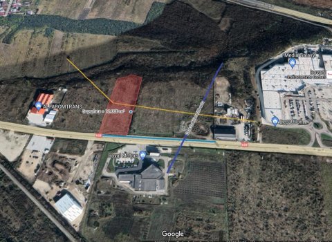 Teren in zona comerciala | Vama Pitesti |  S: 12.000 mp | Deschidere 65m | Autostrada